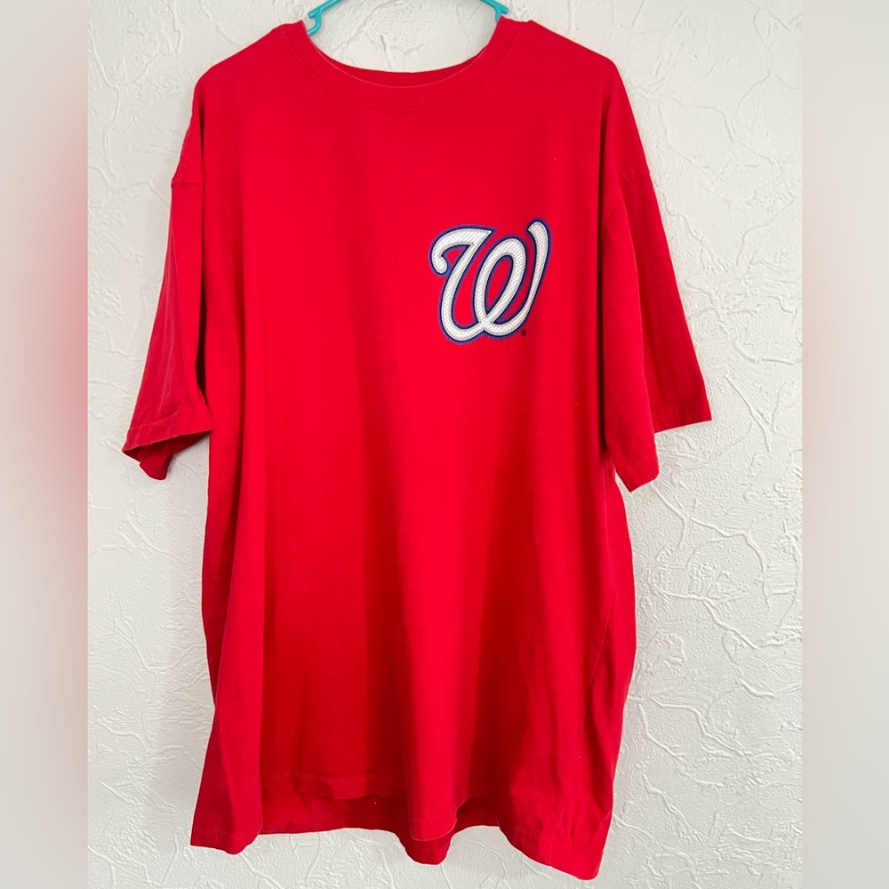 Daniel Murphy Washington Nationals Majestic Men’s Red Shirt Size XLT Tall Clean